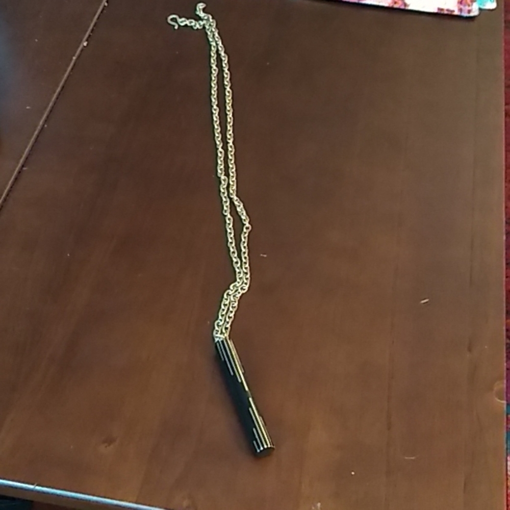"Raven + Lily" Evelyn long cylinder pendant